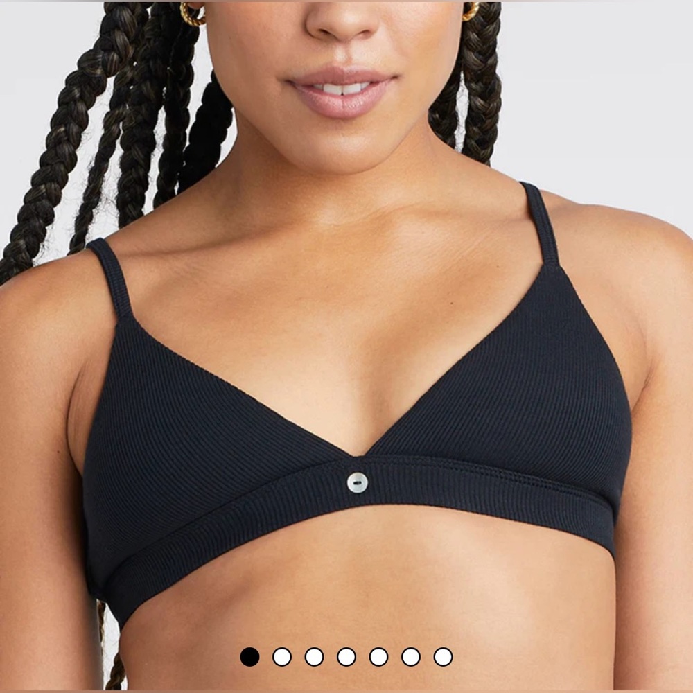 NWT- Pepper Ribbed Knit Triangle Bralette XS